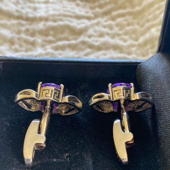 Angelino Men’s Cufflink - Gem with Crystal Accents - Picture 5 of 5